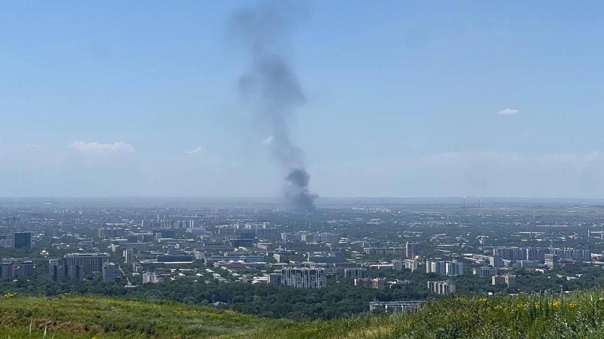 Пожар в Алматы