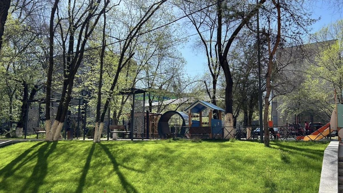 Алматы қаласындағы абаттандырылған аула Алматы қаласындағы абаттандырылған аула