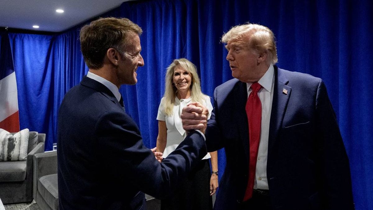 Эммануэль Макрон и Дональд Трамп