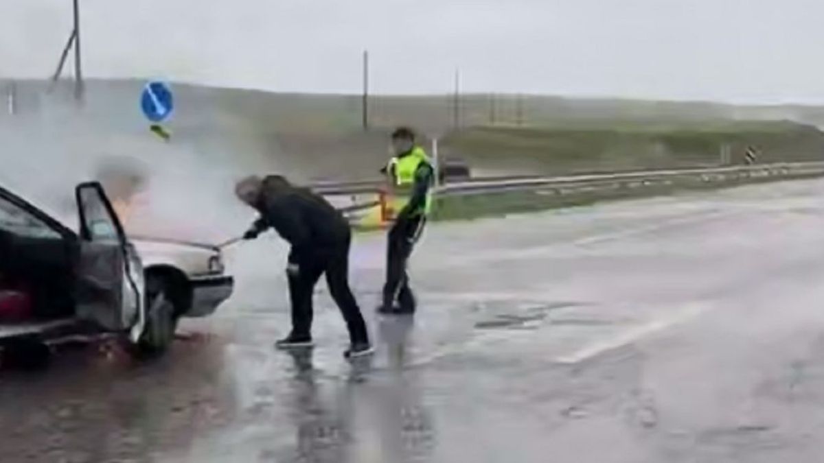 Машина загорелась в области Жетiсу