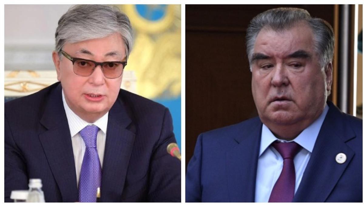 Таджикистан не выразил соболезнования. Эмомали Рахмон и Токаев. Эмомали Рахмон и Касым-Жомарт Токаев. Эмомали Рахмон и косим Жомар Токаев.