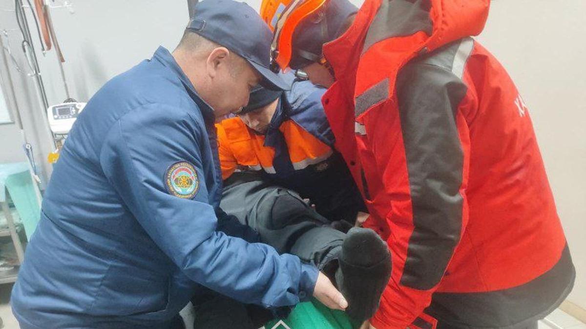 Спасение туриста в горах