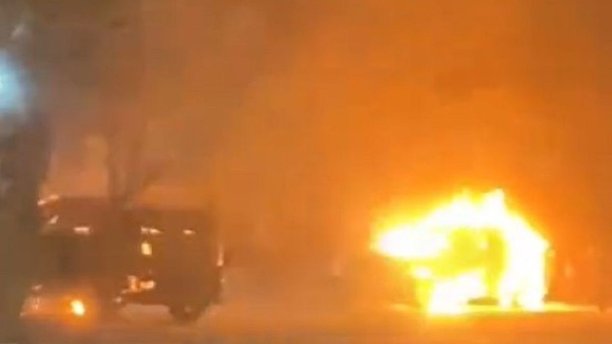 Горящие авто в Семее