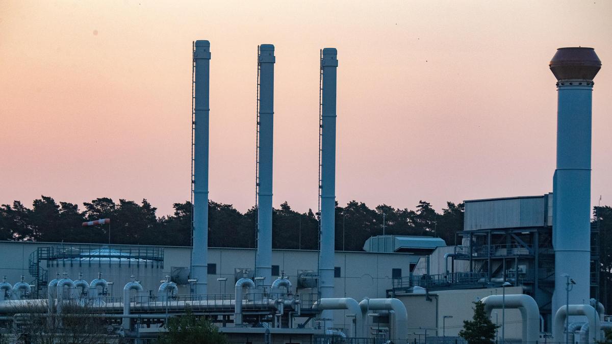 Вид на станцию газопровода "Северный поток"