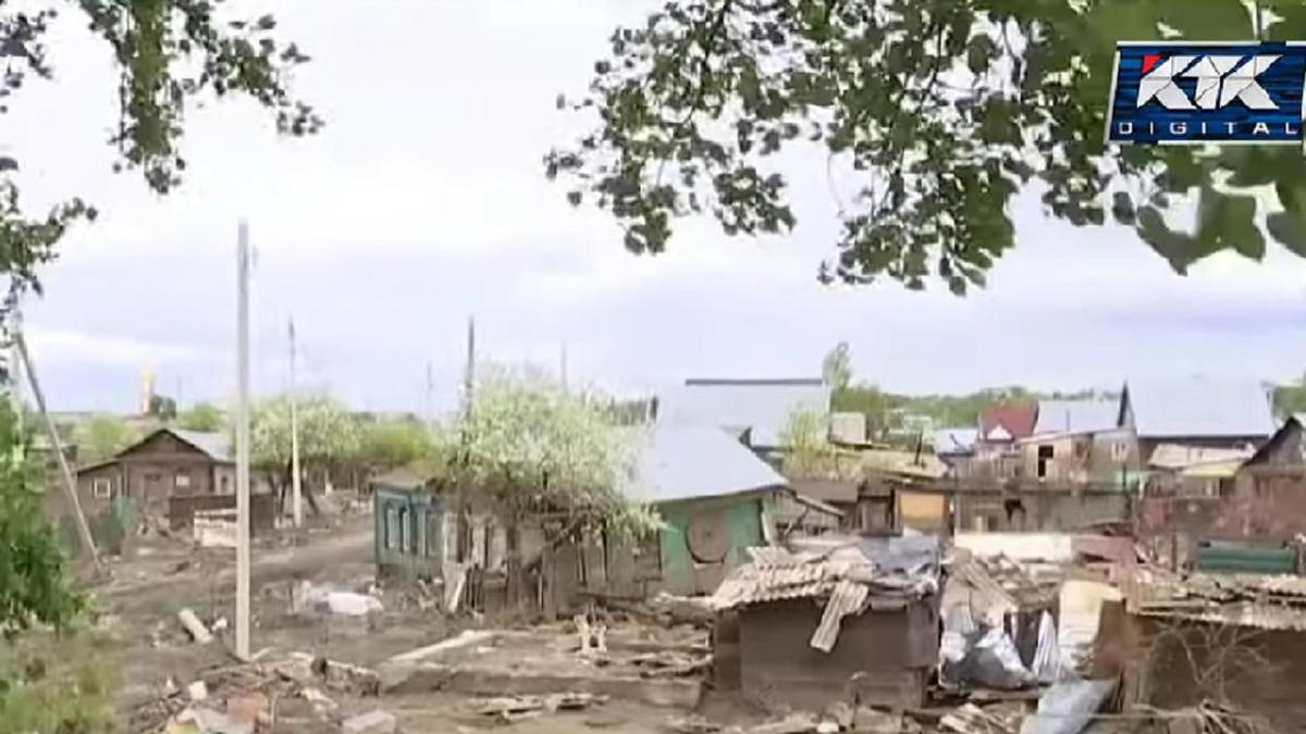 Разрушенные дома в Петропавловске