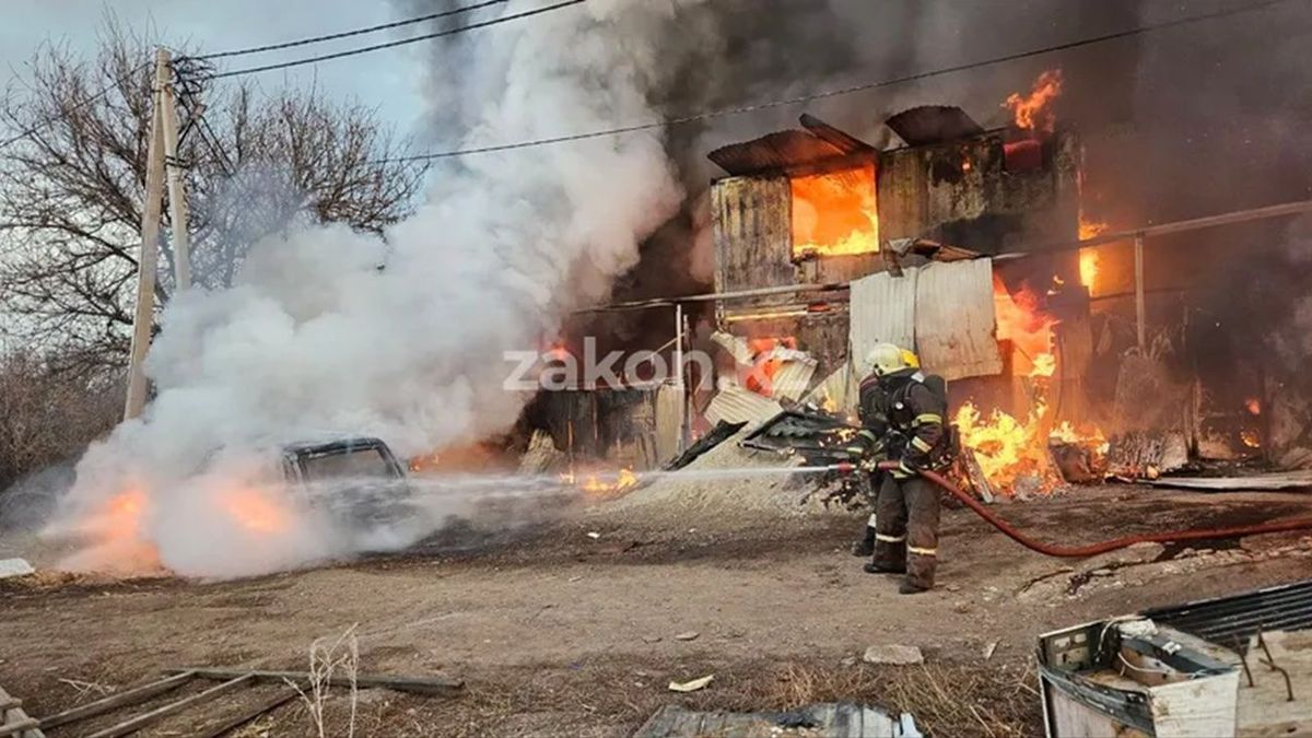 Пожар в Алматы