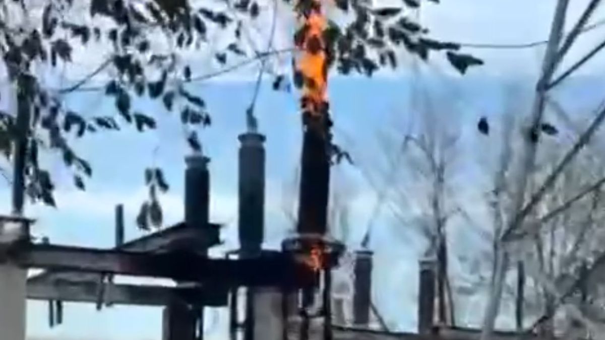 Возгорание подстанции