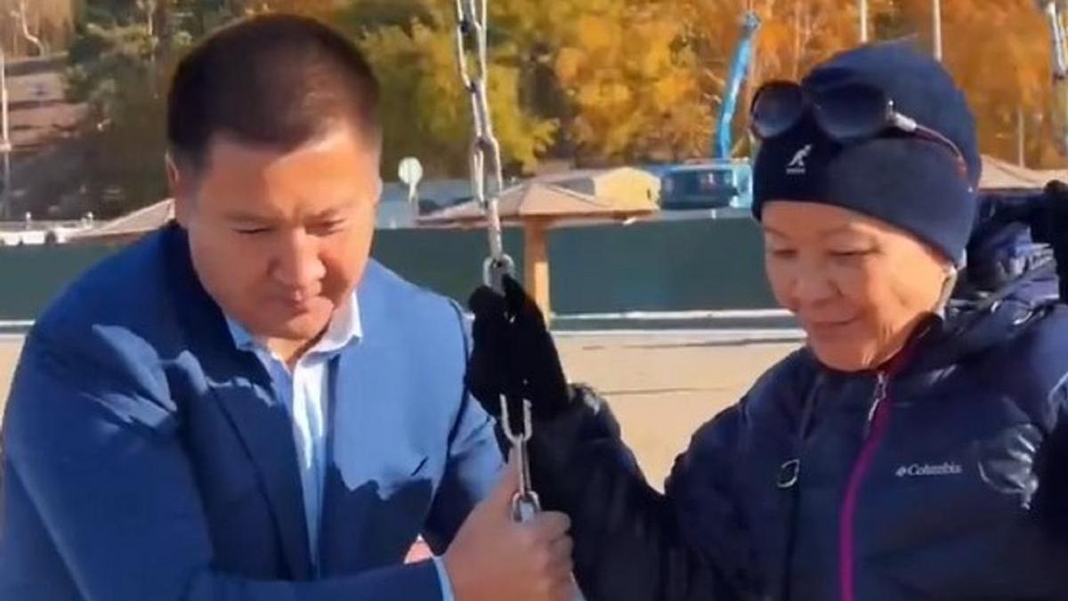 Асаин Байханов с павлодаркой