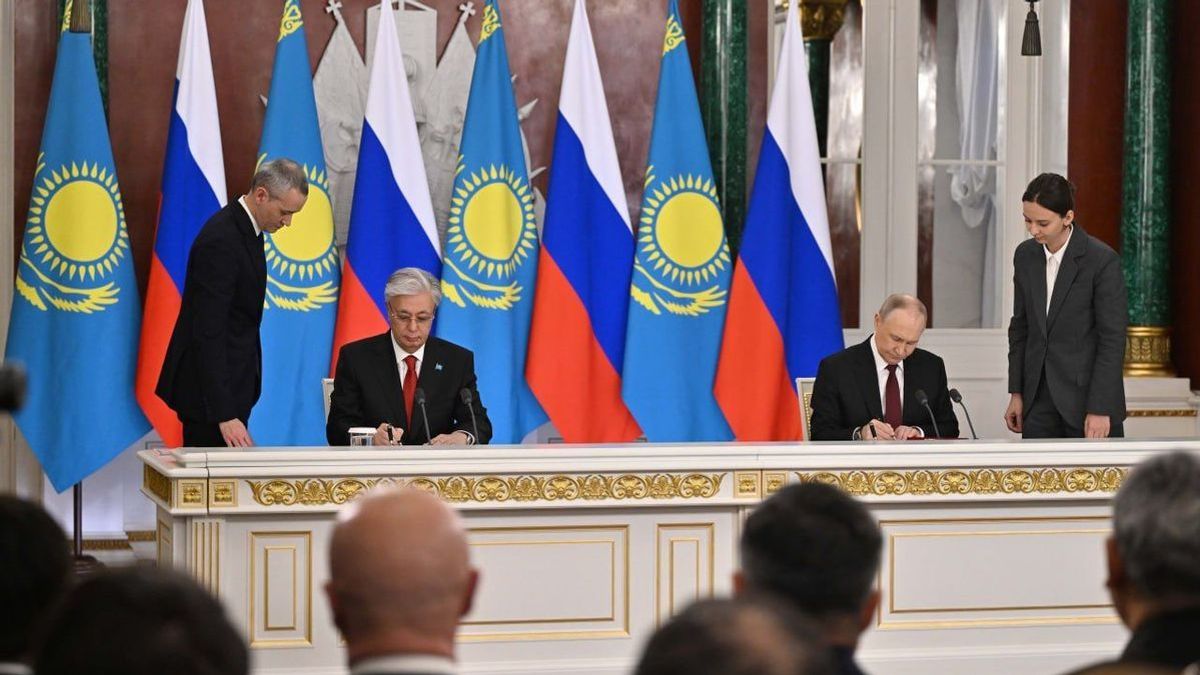 Қасым-Жомарт Тоқаев пен Владимир Путин