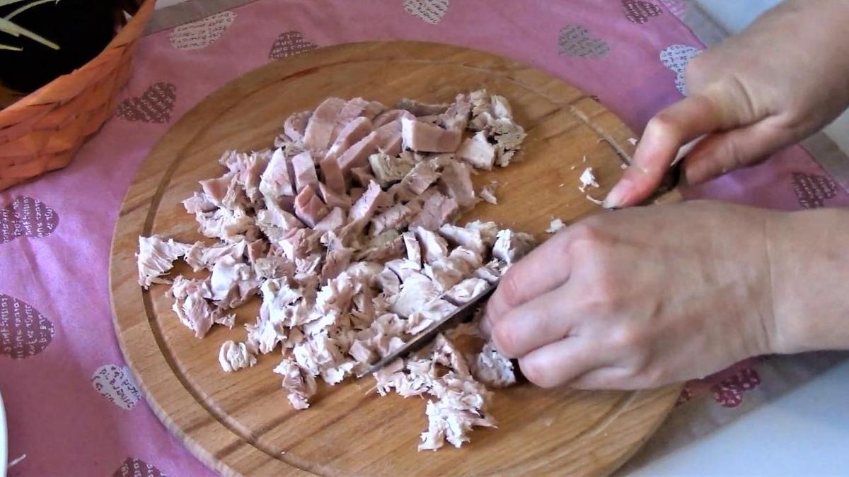 Нарезка отварного мяса