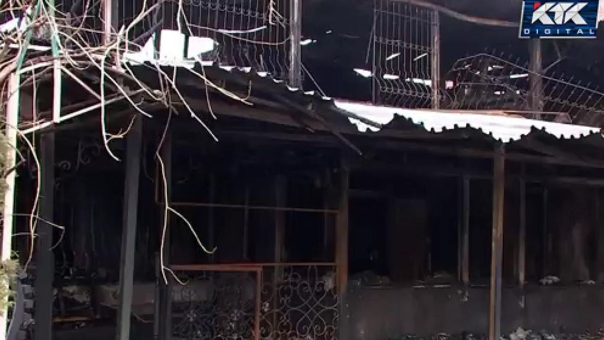 Сгоревшее здание детдома