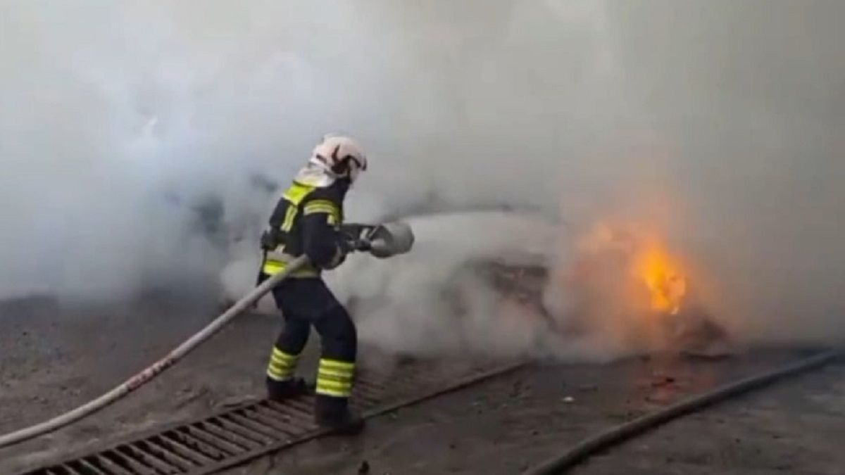 Пожар в Шымкенте