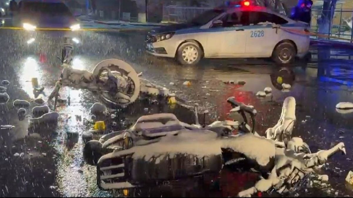 Авария с двумя мотоциклами