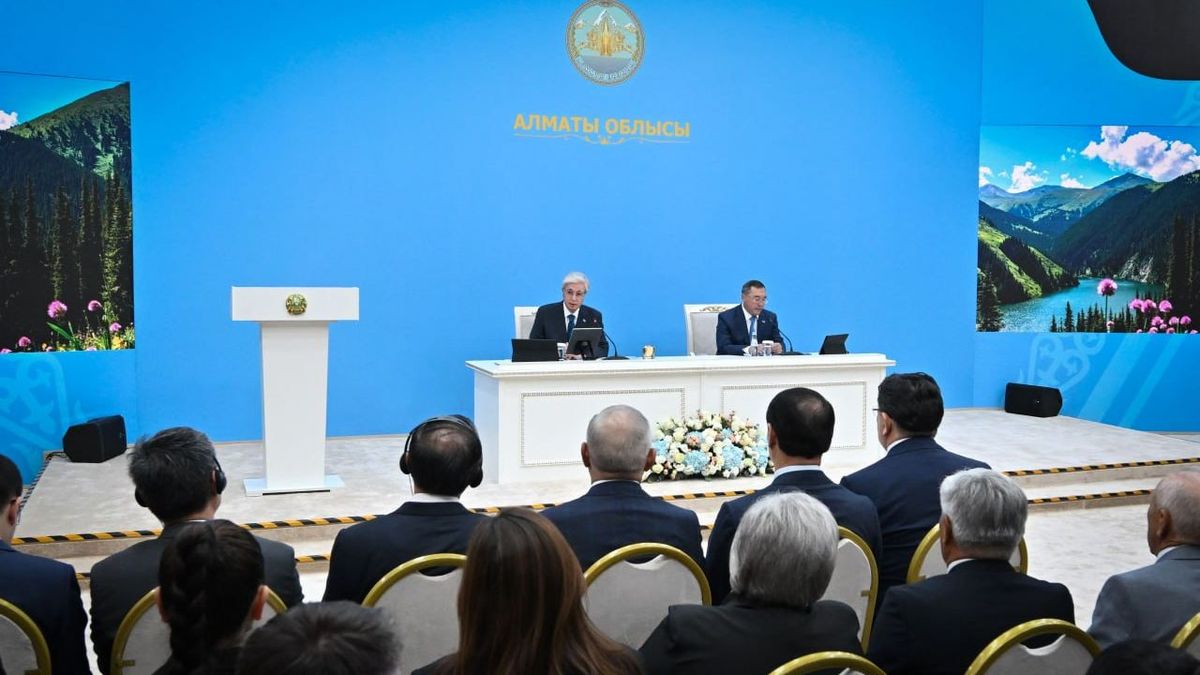 Касым-Жомарт Токаев в Алматинской области