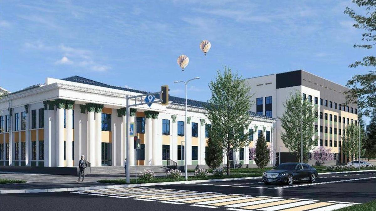 Проект нового здания школы в Алматы