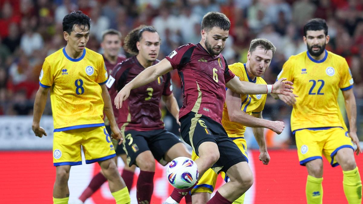 Матч сборных Бельгии и Казахстана по футболу в отборе ЧМ-2026