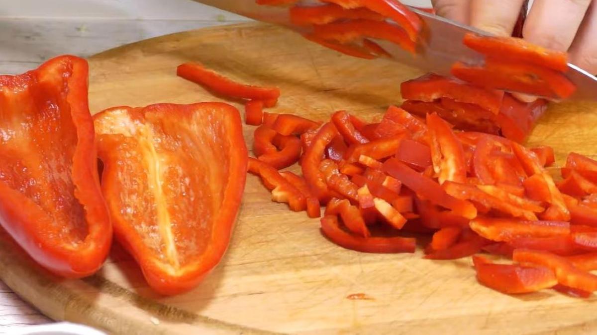 Нарезка сладкого перца