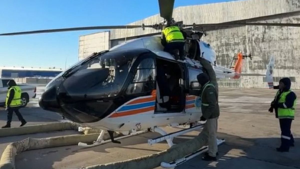 Вертолет в Карагандинской области