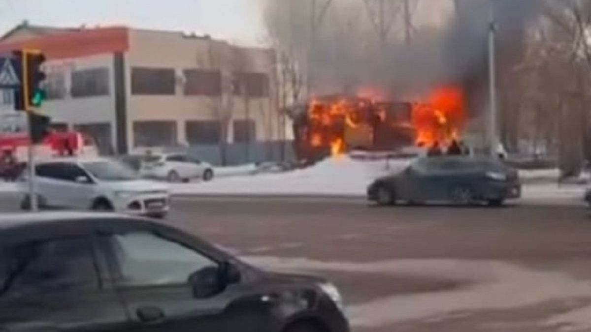 Пожар в Караганде