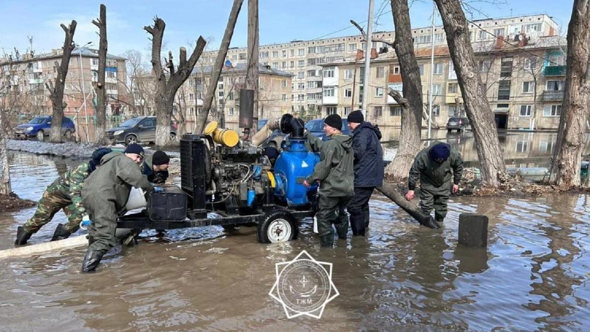 ТЖД күштері Көкшетауда су тасқына қарсы жұмыстар жүргізір жатыр