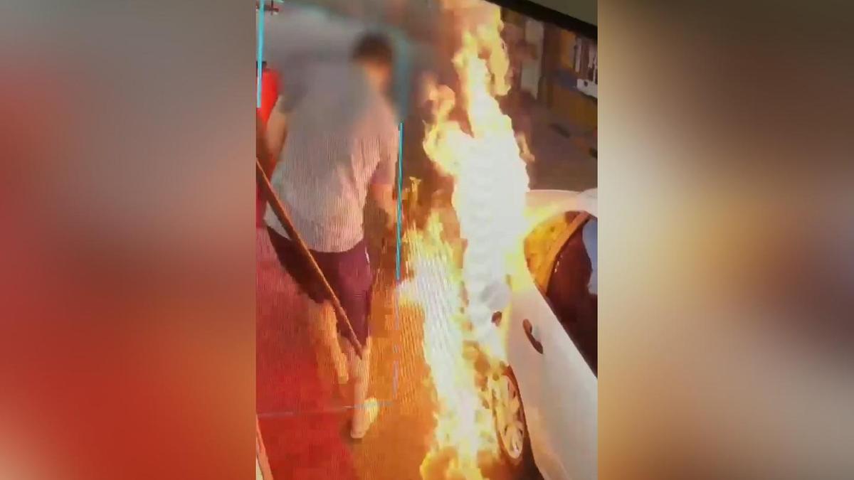 Пожар на заправке в Усть-Каменогорске Пожар на заправке в Усть-Каменогорске