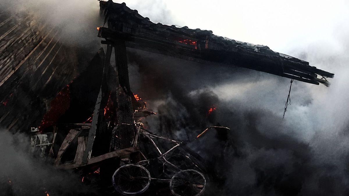 Пожар в Шымкенте