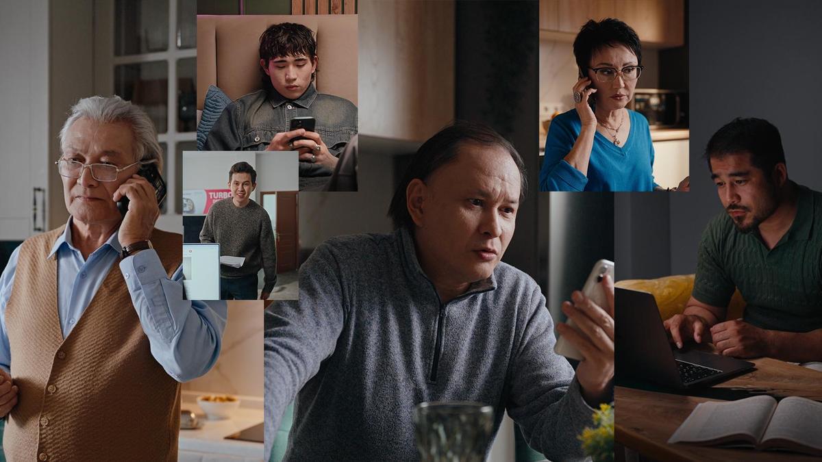 Люди говорят по телефонам