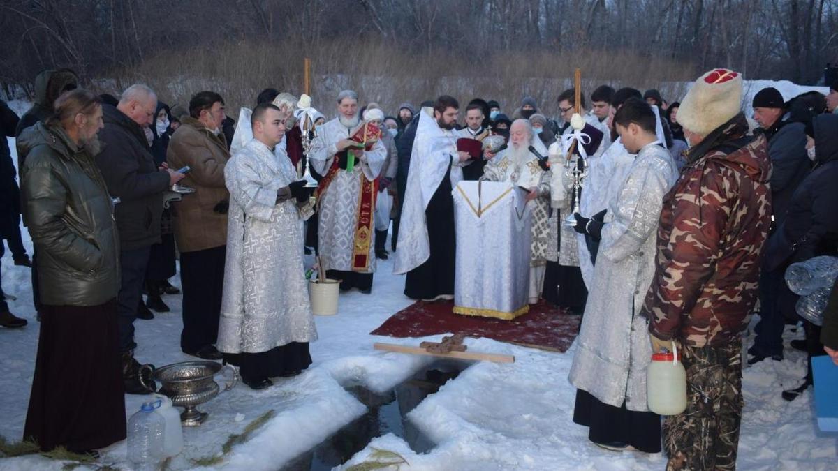 Прорубь в Уральске Прорубь в Уральске