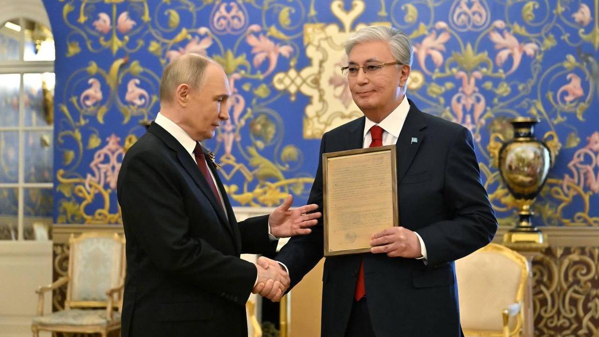Касым-Жомарт Токаев и Владимир Путин Касым-Жомарт Токаев и Владимир Путин