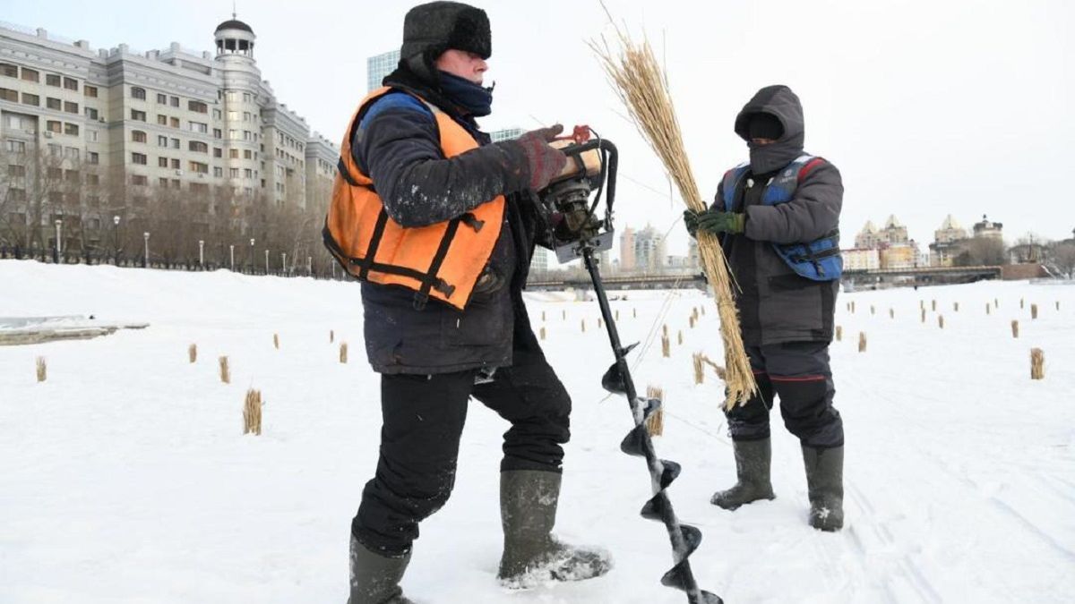Работы на реке Есиль