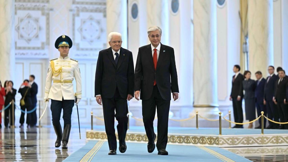 Ақордададағы салтанатты қарсы алу рәсімі