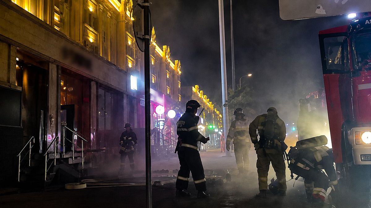 Пожар в Астане