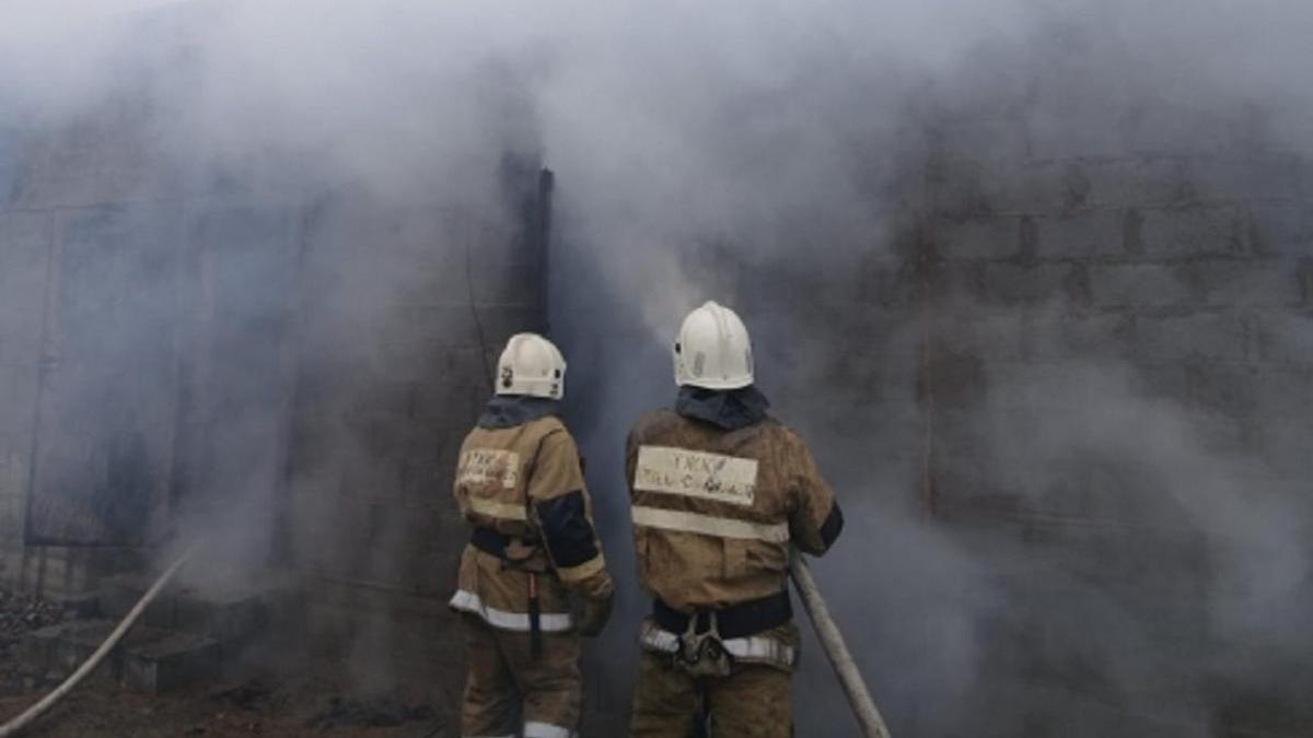 Пожар в Карагандинской области