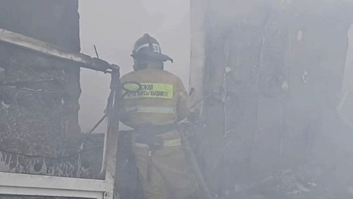 Пожар в Акмолинской области