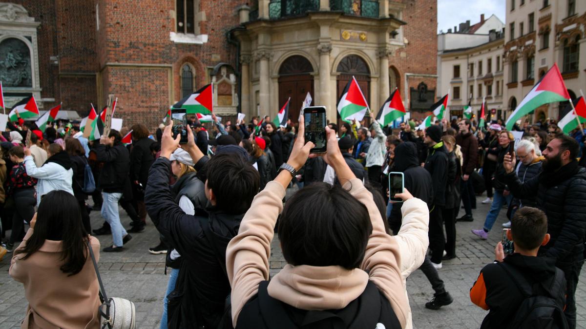 Пропалестинский митинг в Польше