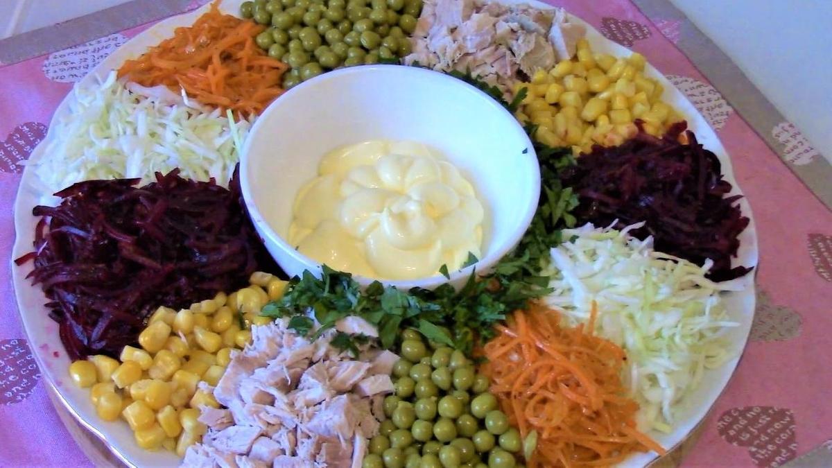 Выкладка ингредиентов на блюде