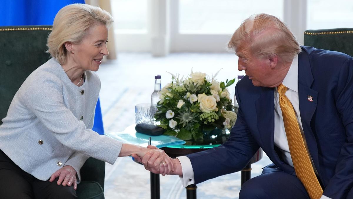 Урсула фон дер Ляйен и Дональд Трамп