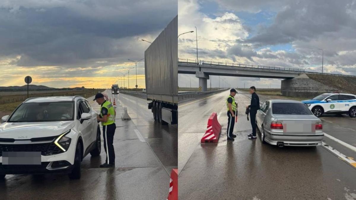 Ограничение скорости на трассе Астана - Караганда