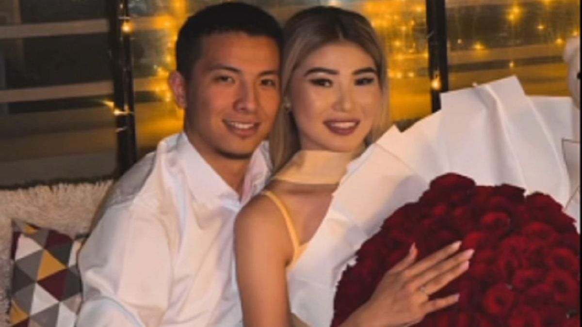 Адилет Зейнел с супругой Улданой Мырзуан