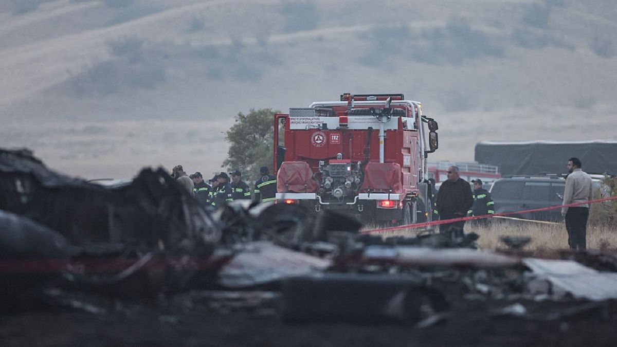 Место крушения самолета