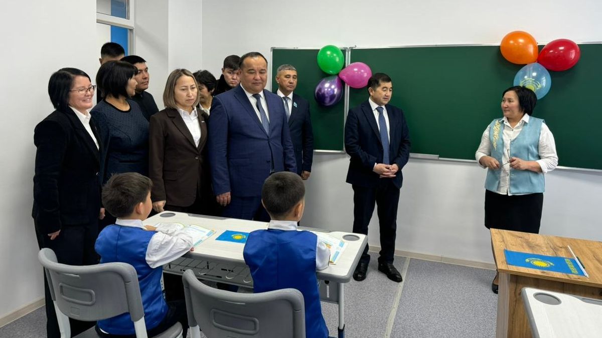 Открытие новой школы в Сарыолене
