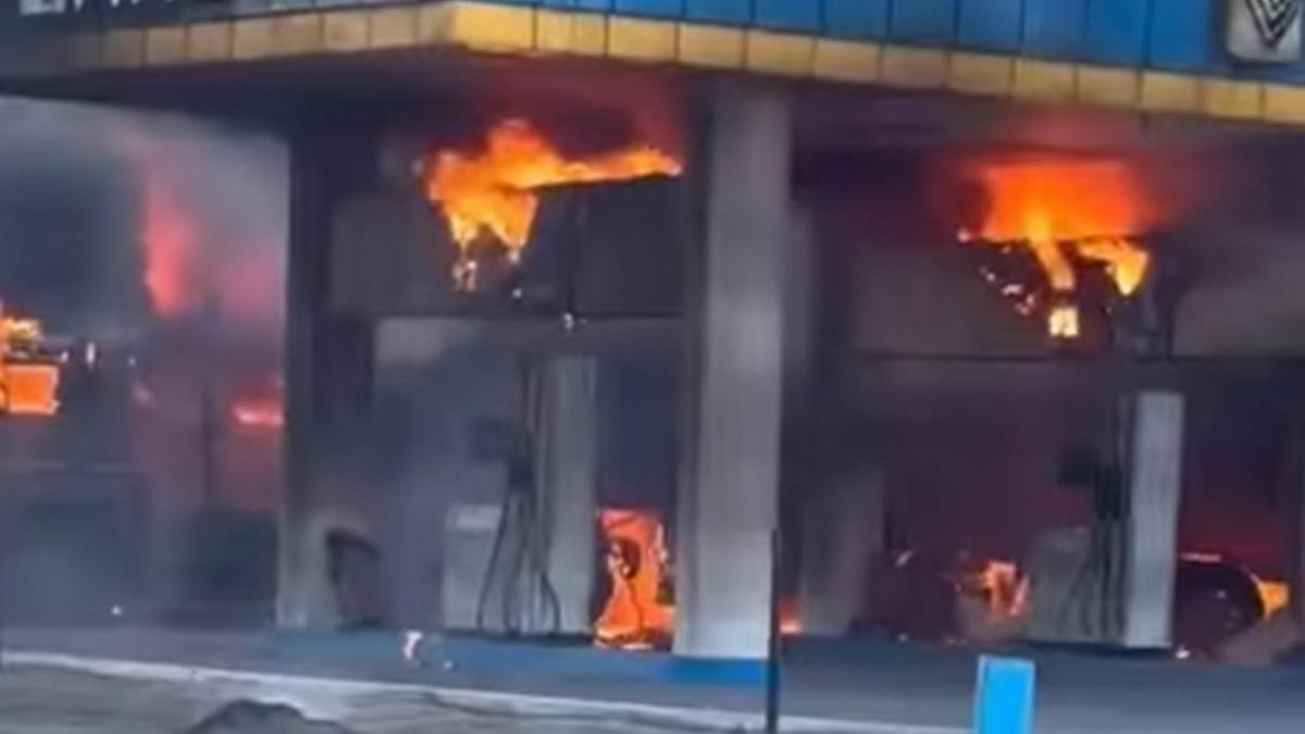 После взрыва на АЗС После взрыва на АЗС