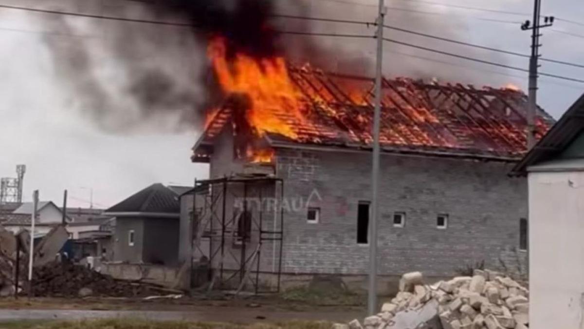 Пожар в доме в Атырау