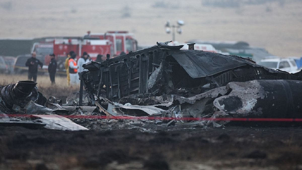 Место крушения самолета