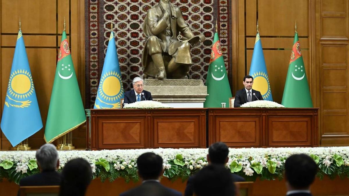 Қазақстан мен Түрікменстан президенттерінің баспасөз мәслихаты Қазақстан мен Түрікменстан президенттерінің баспасөз мәслихаты