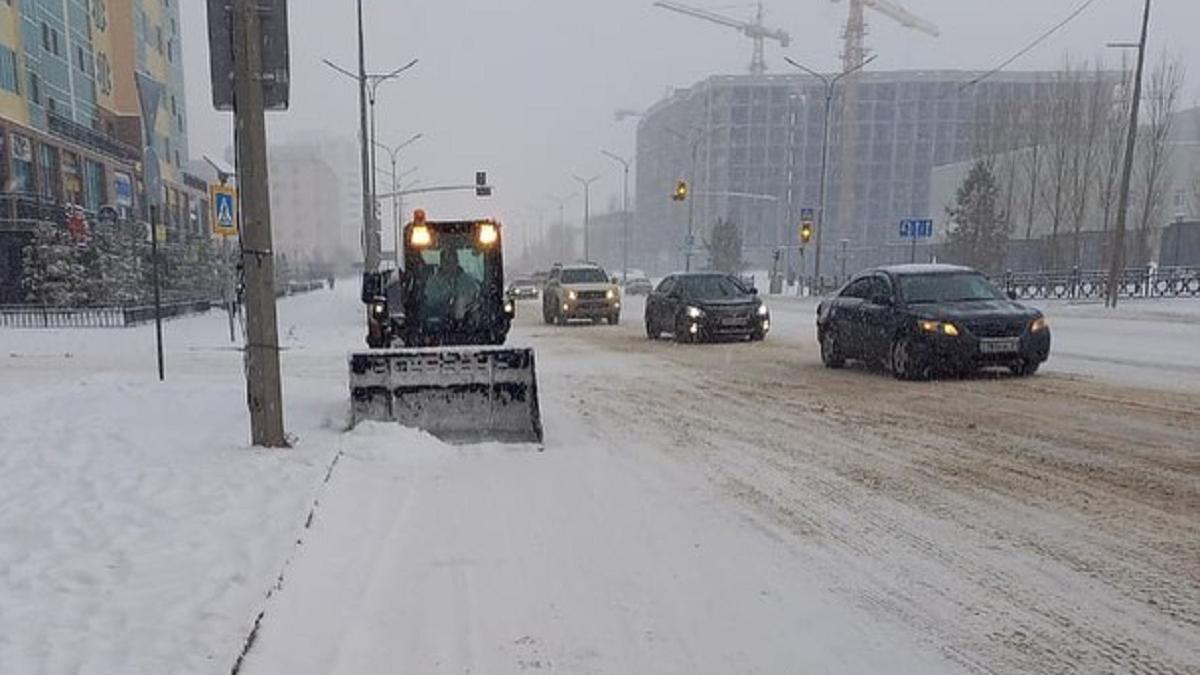 Снегопад в Нур-Султане