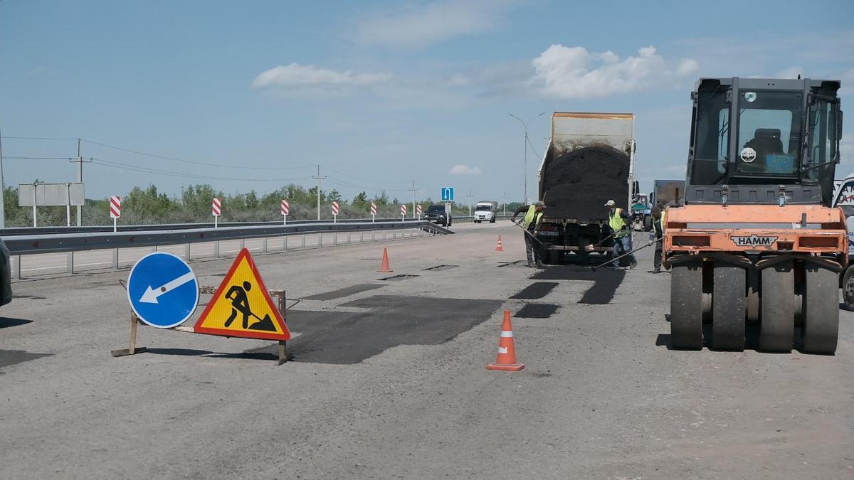 Ремонт дороги в Павлодарской области