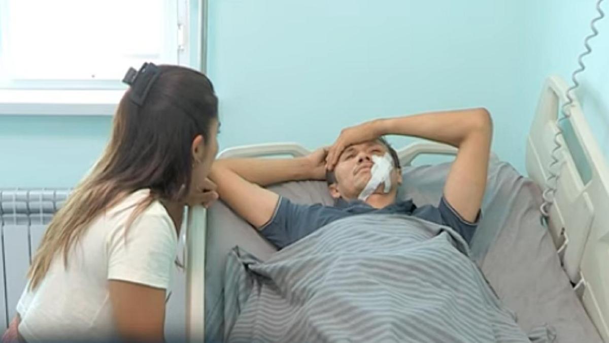 Водитель Максат Жолаев в больнице Водитель Максат Жолаев в больнице