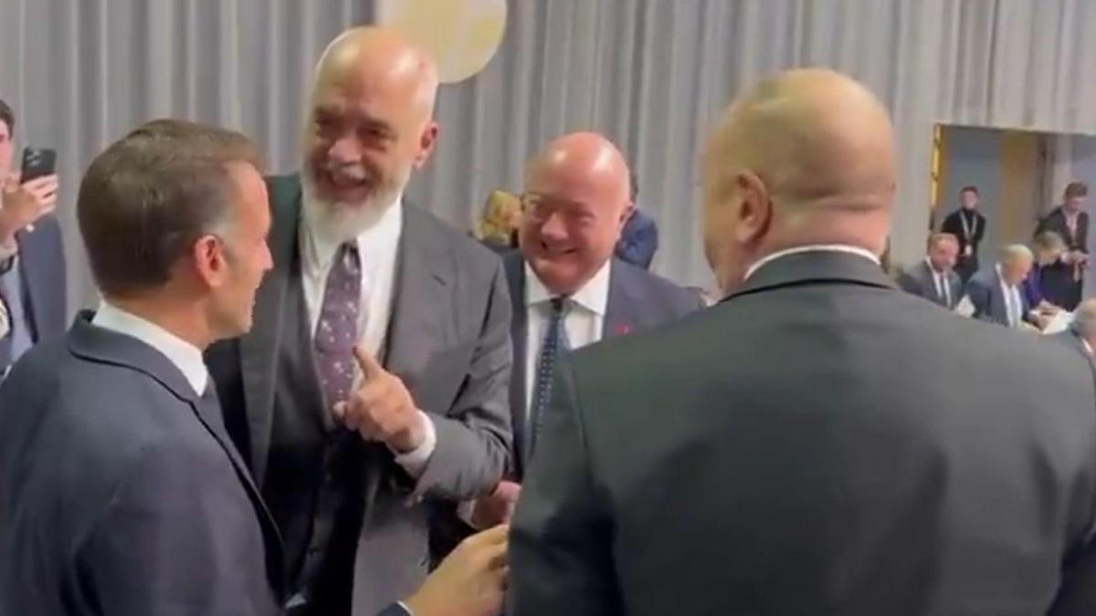 Эди Рама, Эммануэль Макрон и Ильхам Алиев