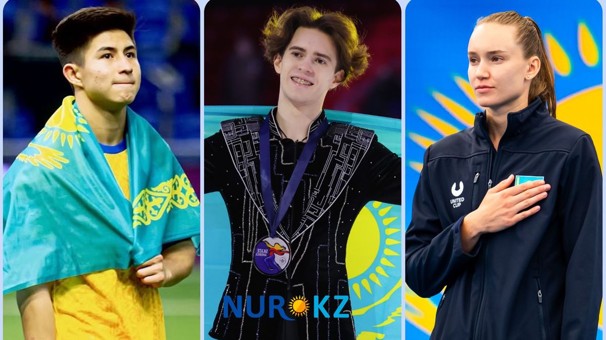 Дастан Сатпаев, Михаил Шайдоров и Елена Рыбакина (слева направо)